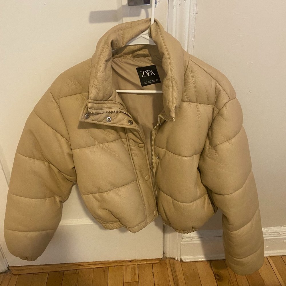Zara Faux Leather Puffer